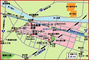 福岡流通センターの周辺地図
